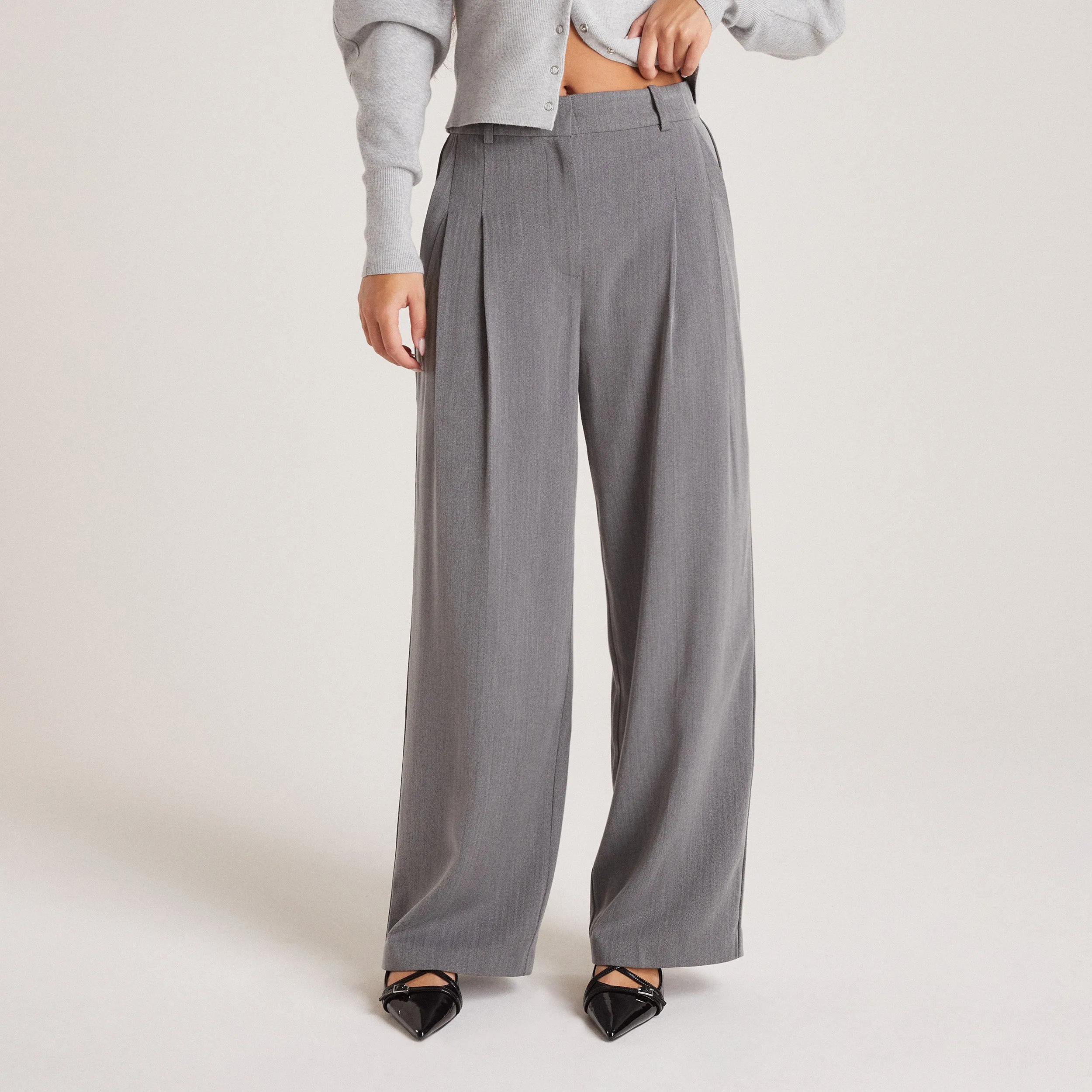 Pantalon Droit - Gris