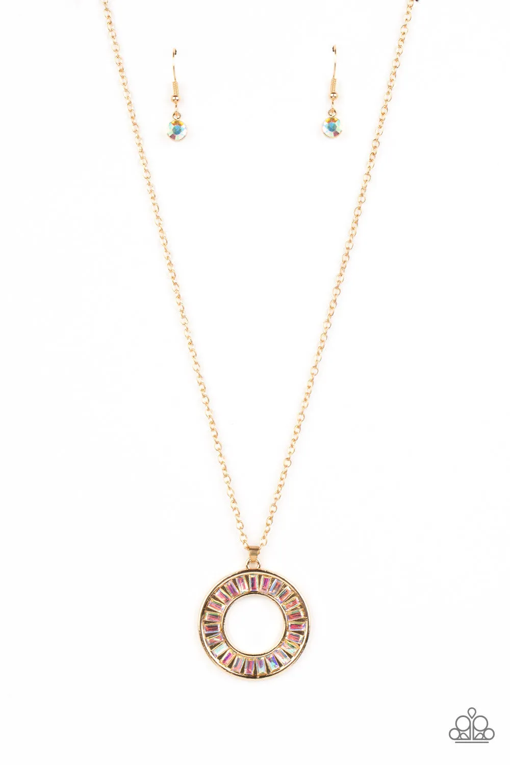 Paparazzi Clique Couture Necklace Gold (Iridescent)