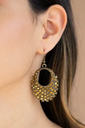 Paparazzi Fierce Flash Earrings Brass