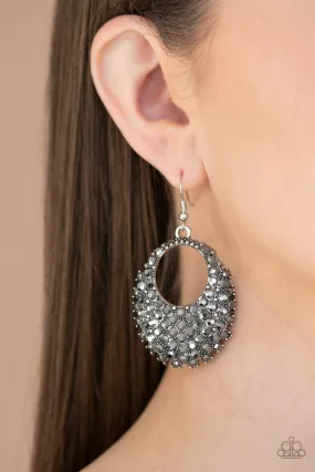 Paparazzi Fierce Flash Earrings Silver