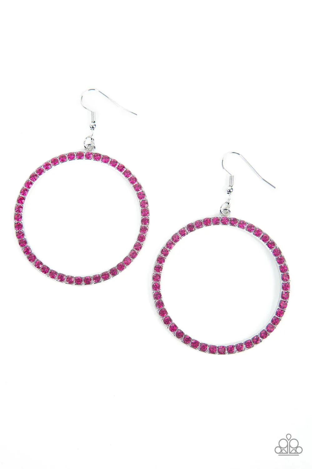 Paparazzi Head-Turning Halo Earrings Pink