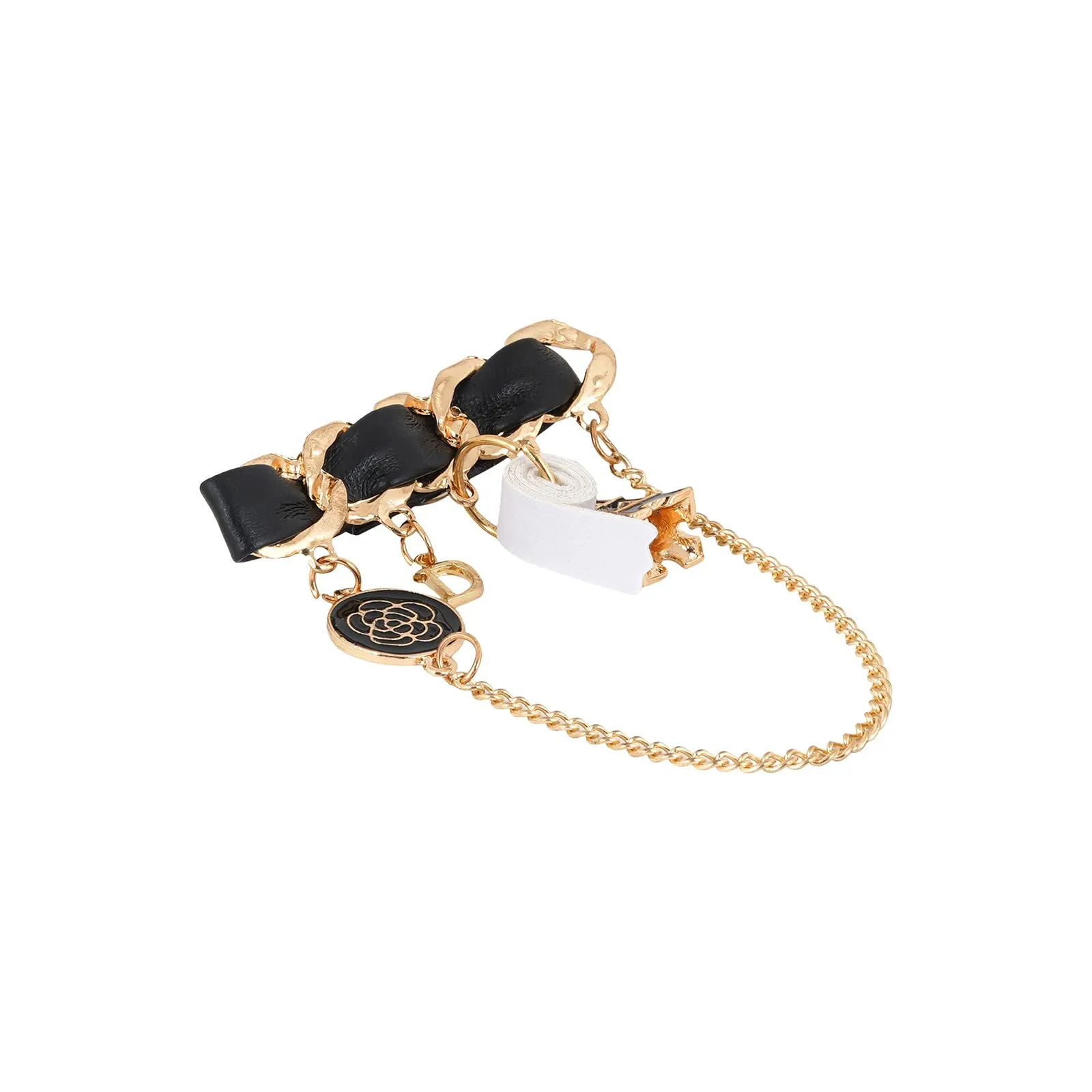 Paris Charm Black And Gold Brooch