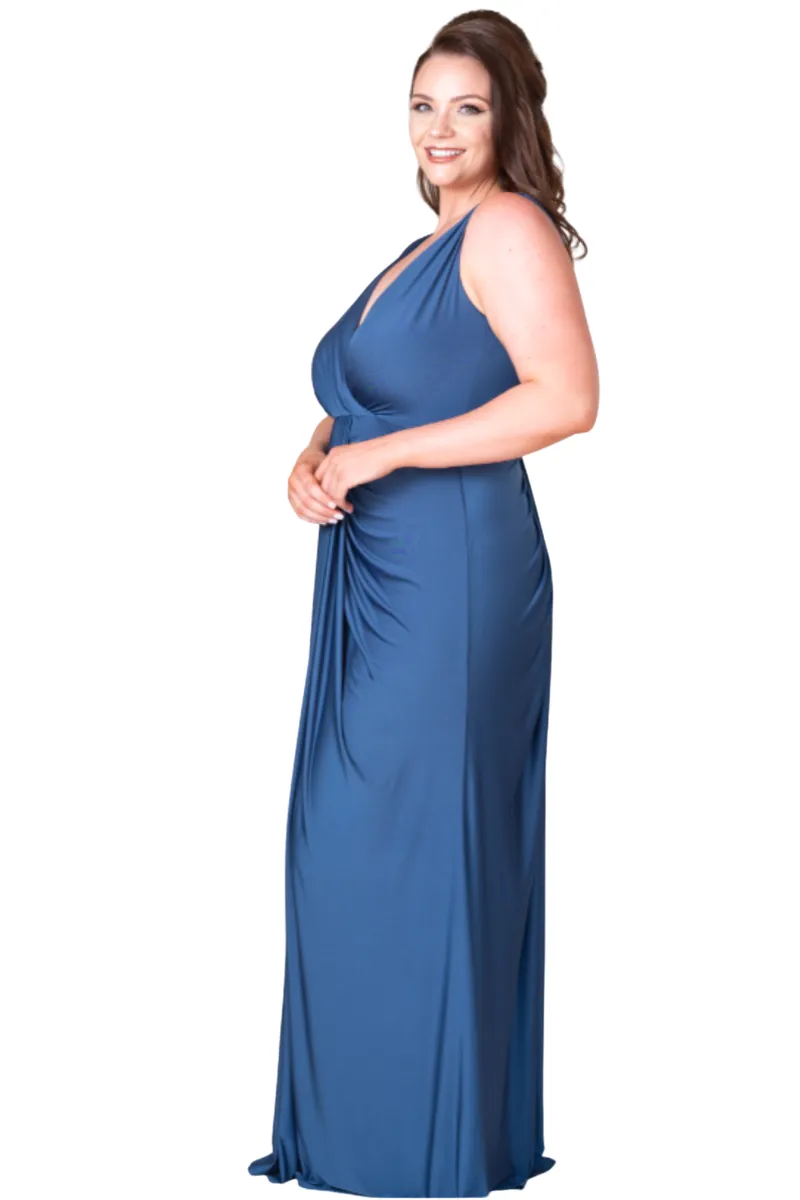 Pia Gladys Perey JESSA Silk Jersey Bridesmaid Maxi Dress