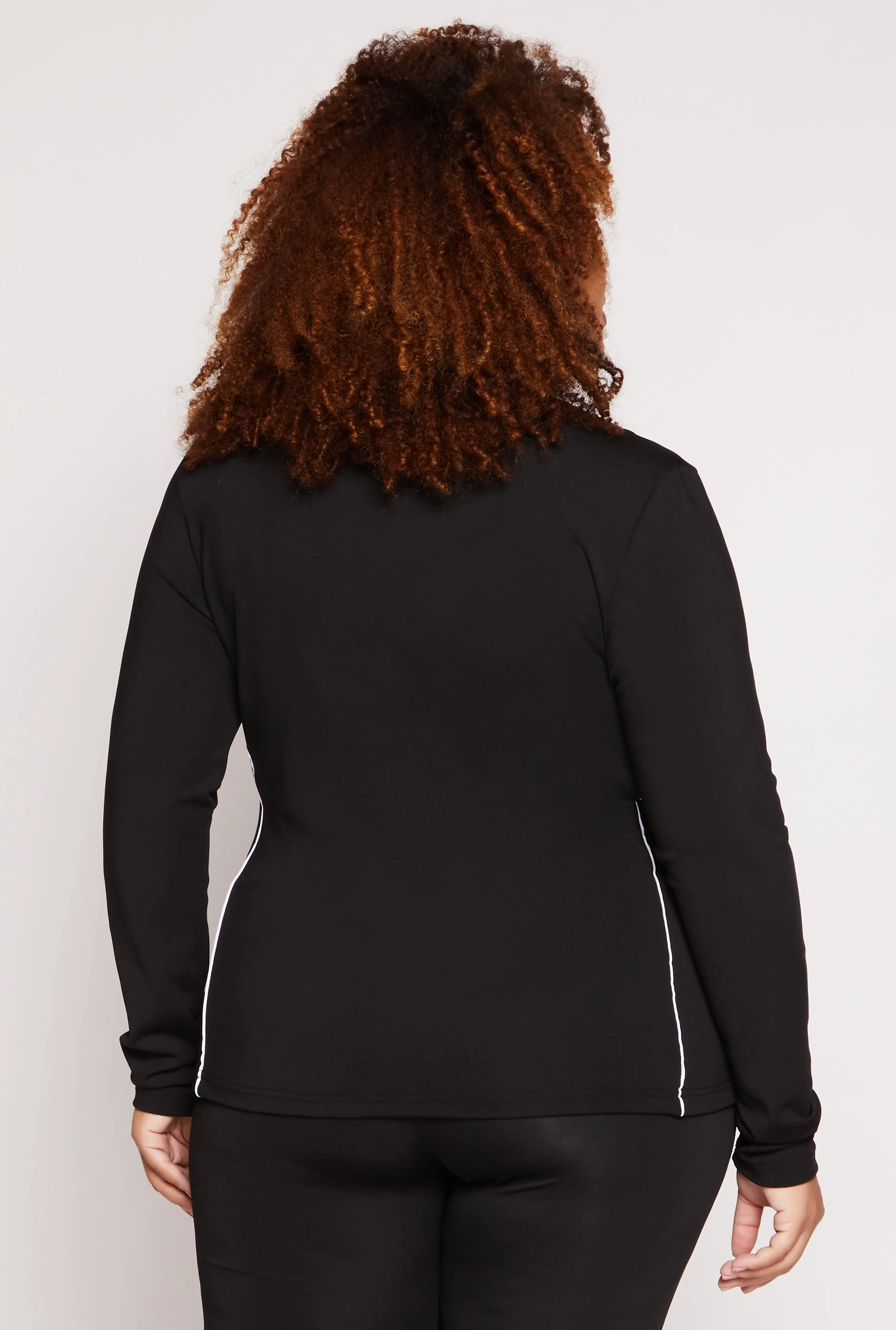 Plus Size Mesh Insert Track Jacket