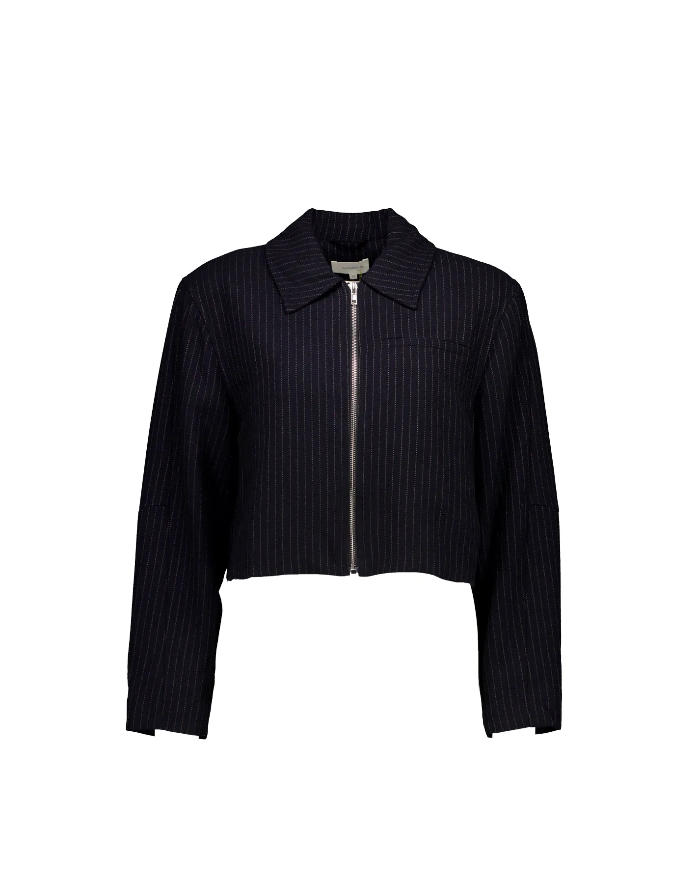 Presley Cropped Jacket, Pinstripe