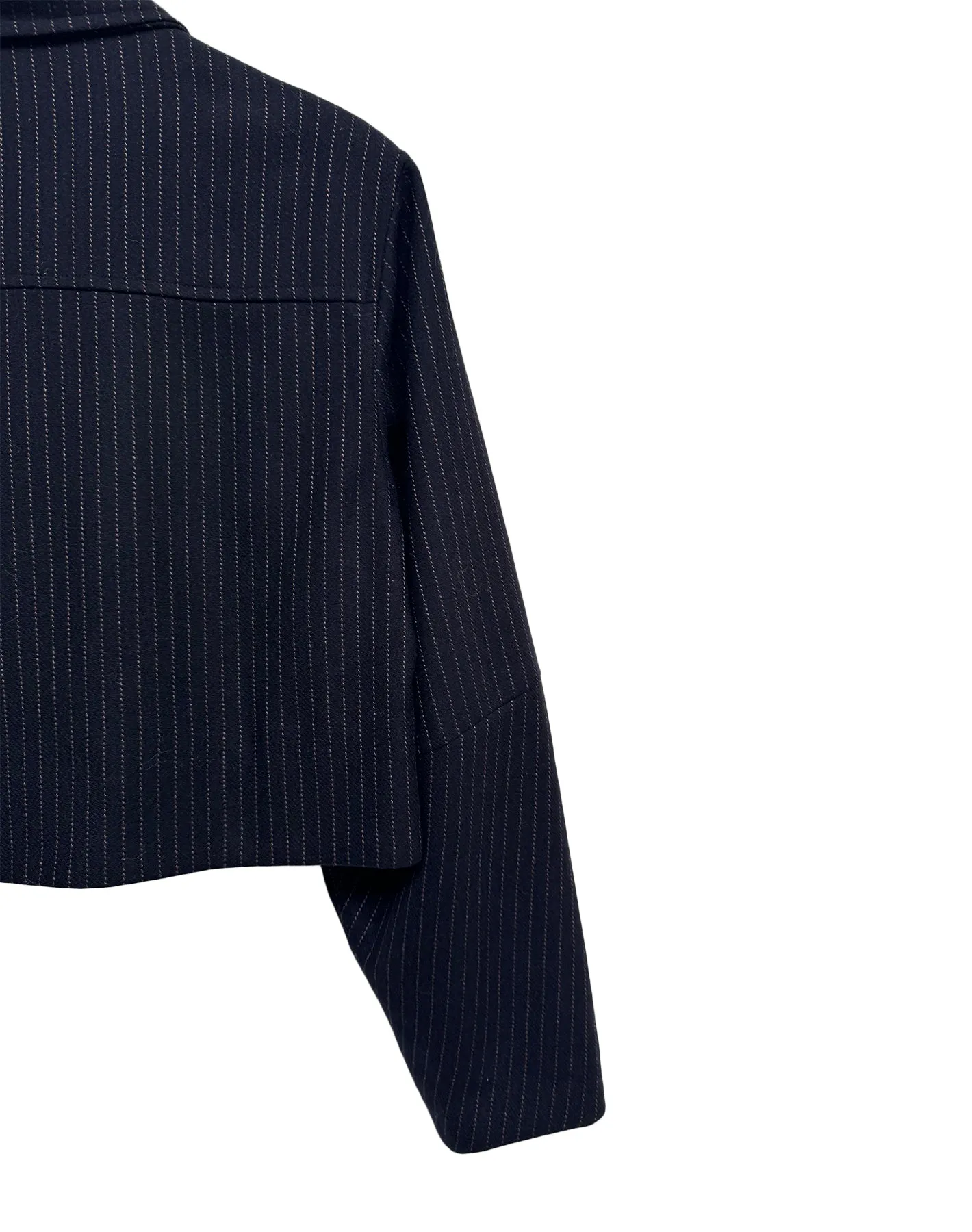 Presley Cropped Jacket, Pinstripe