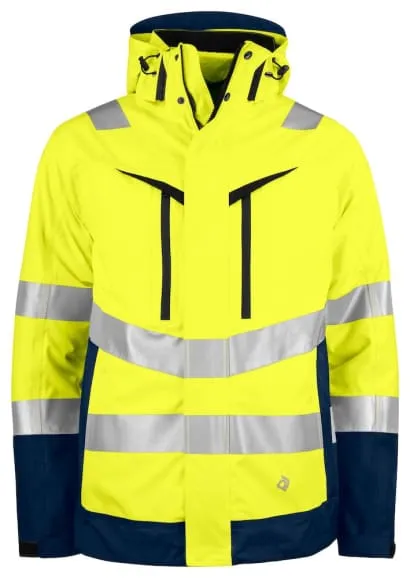 Projob 6445 High Visibility Premium 3-in-1 Jacket with Windproof Inner - EN ISO 20471 Class 3/2