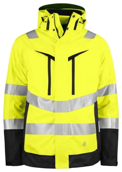 Projob 6445 High Visibility Premium 3-in-1 Jacket with Windproof Inner - EN ISO 20471 Class 3/2