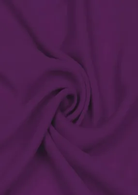 Purple 60" Luxury Soft Touch Florenza Crepe Fabric Dress & Craft Non Stretch