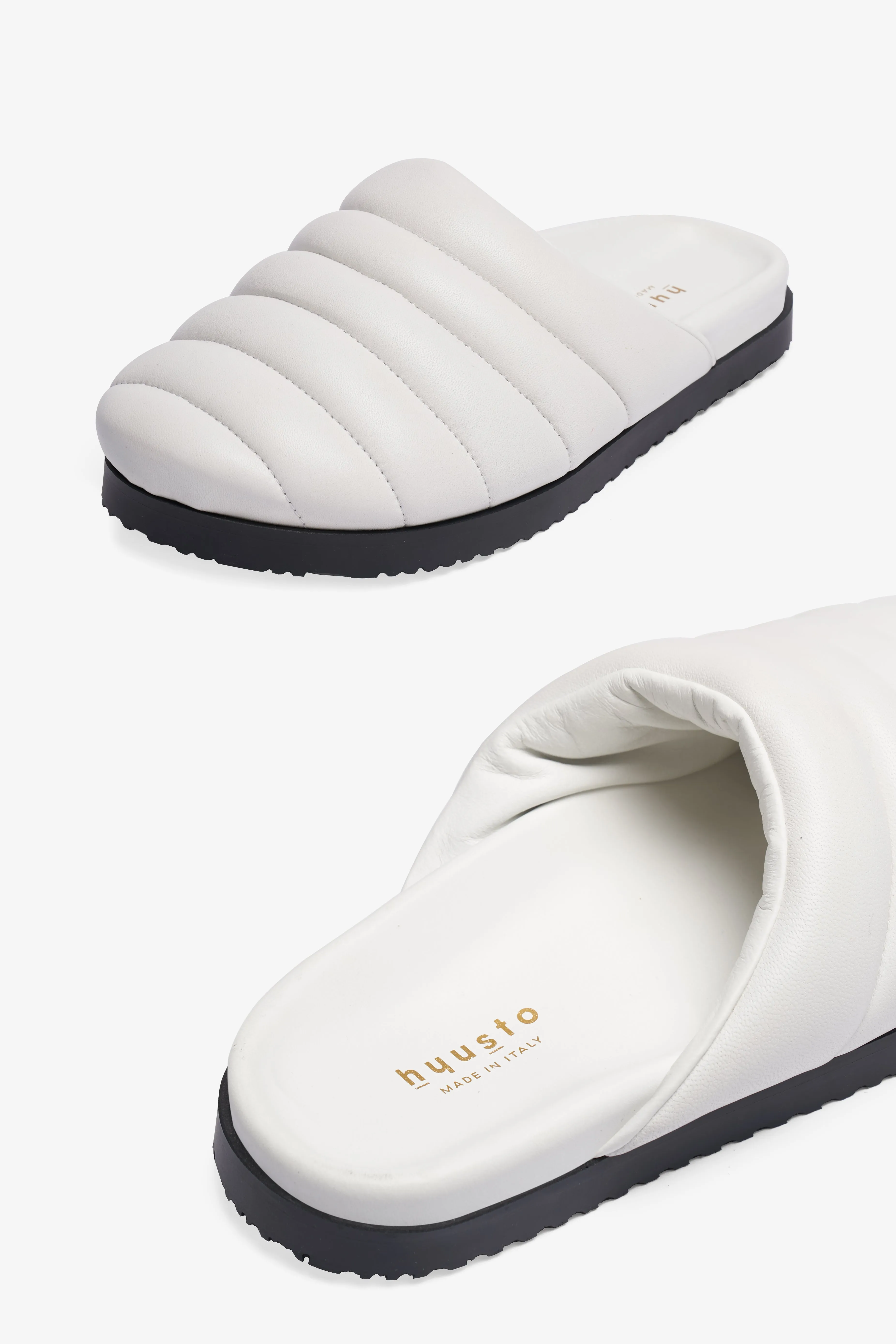 Quincy Padded White Nappa