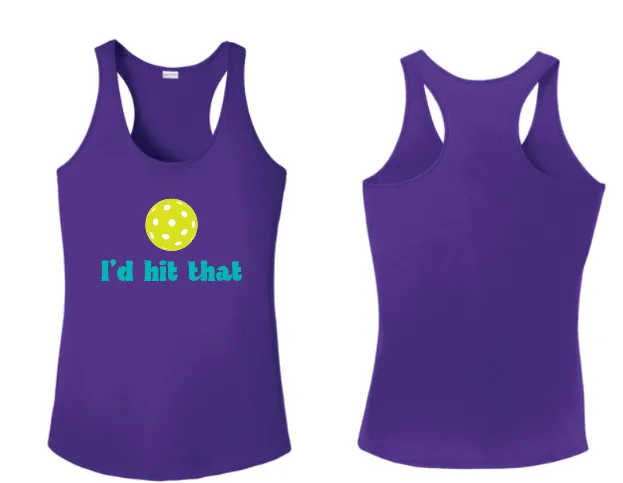 Racer Back "I'd hit that" Pickleball Purple