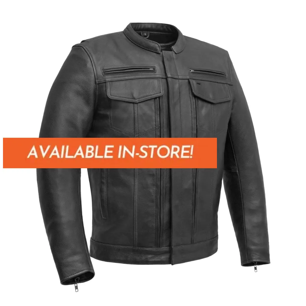 Raider Men's Motorcycle Leather Jacket - Extreme Biker Leather