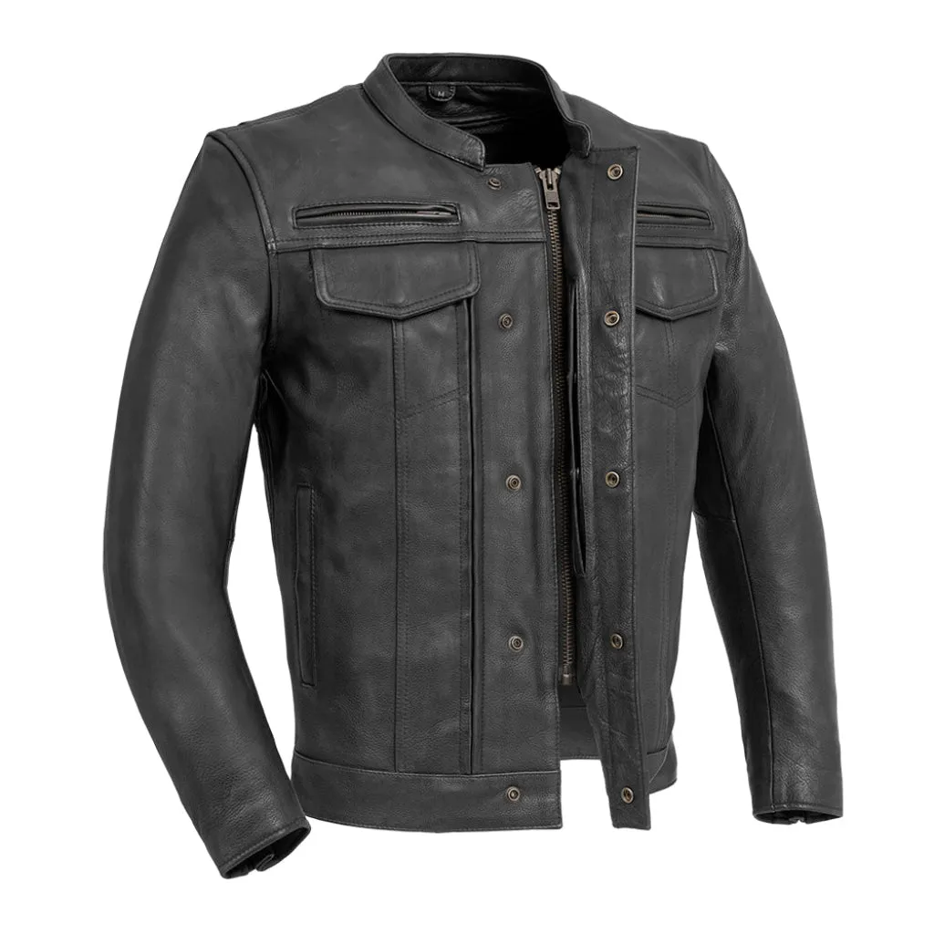 Raider Men's Motorcycle Leather Jacket - Extreme Biker Leather