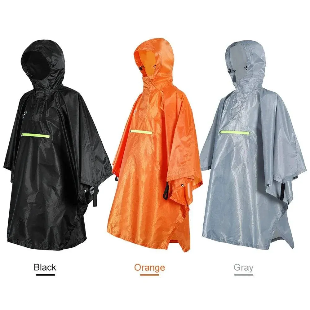 Rain Cape Men Women Raincoat Bicycle Raincoat Rain Coat Rainwear with Reflector Rainproof Poncho with Reflective Strip