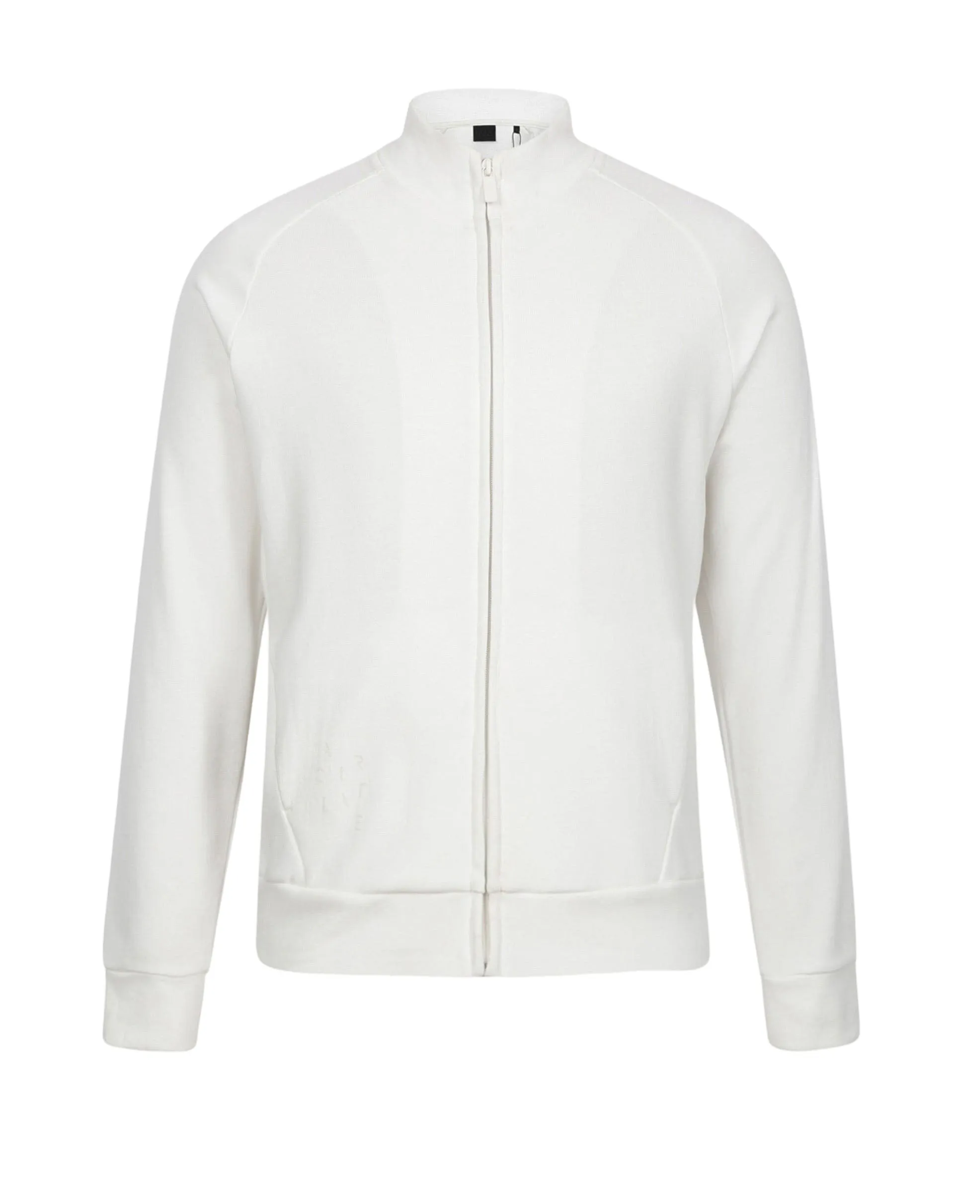 Rare Rabbit Articale Men's Azil Ivory White High Neck Zip-Up Jacket