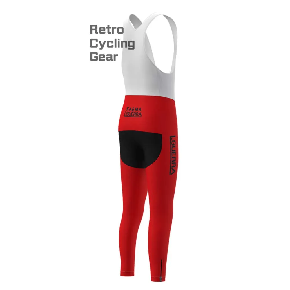 Red FAEMA Retro Bib Cycling Pants