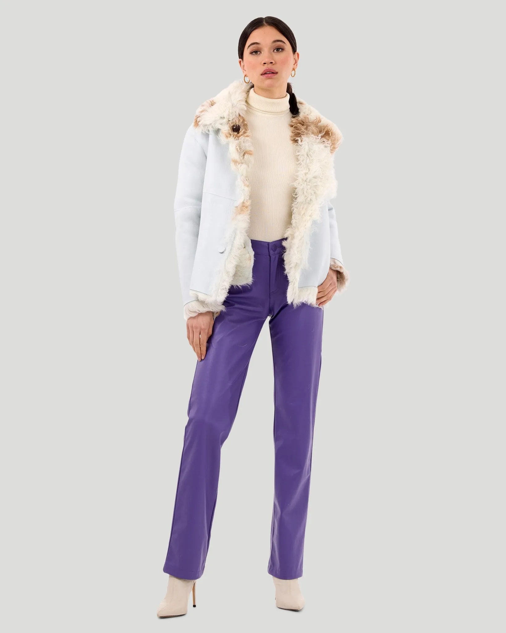 Reversible Long Hair Select Shearling Lamb Jacket