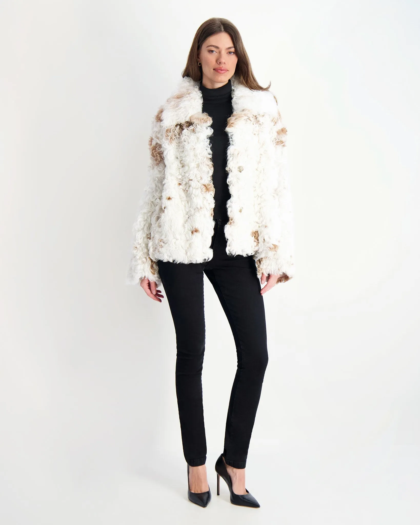 Reversible Long Hair Select Shearling Lamb Jacket