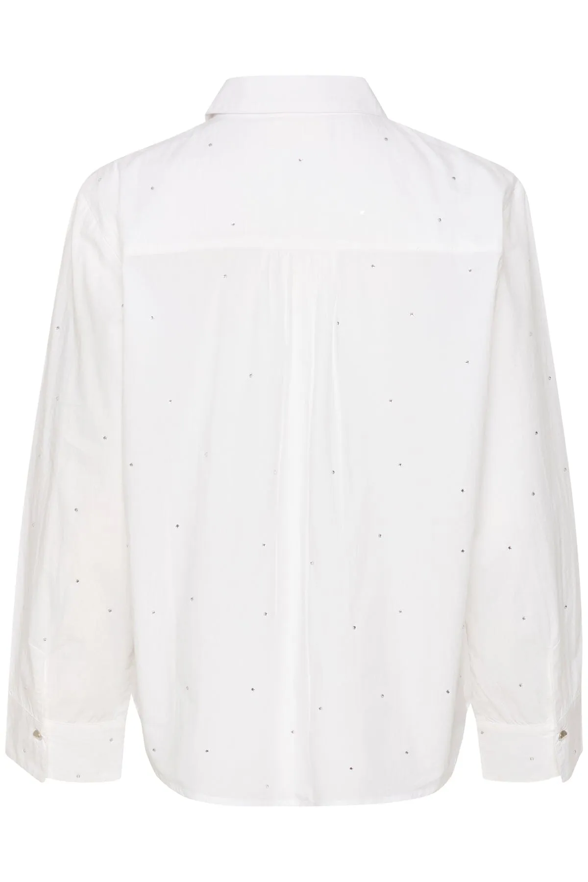 RHINESTONE BLINGY WHITE BUTTON DOWN SHIRT