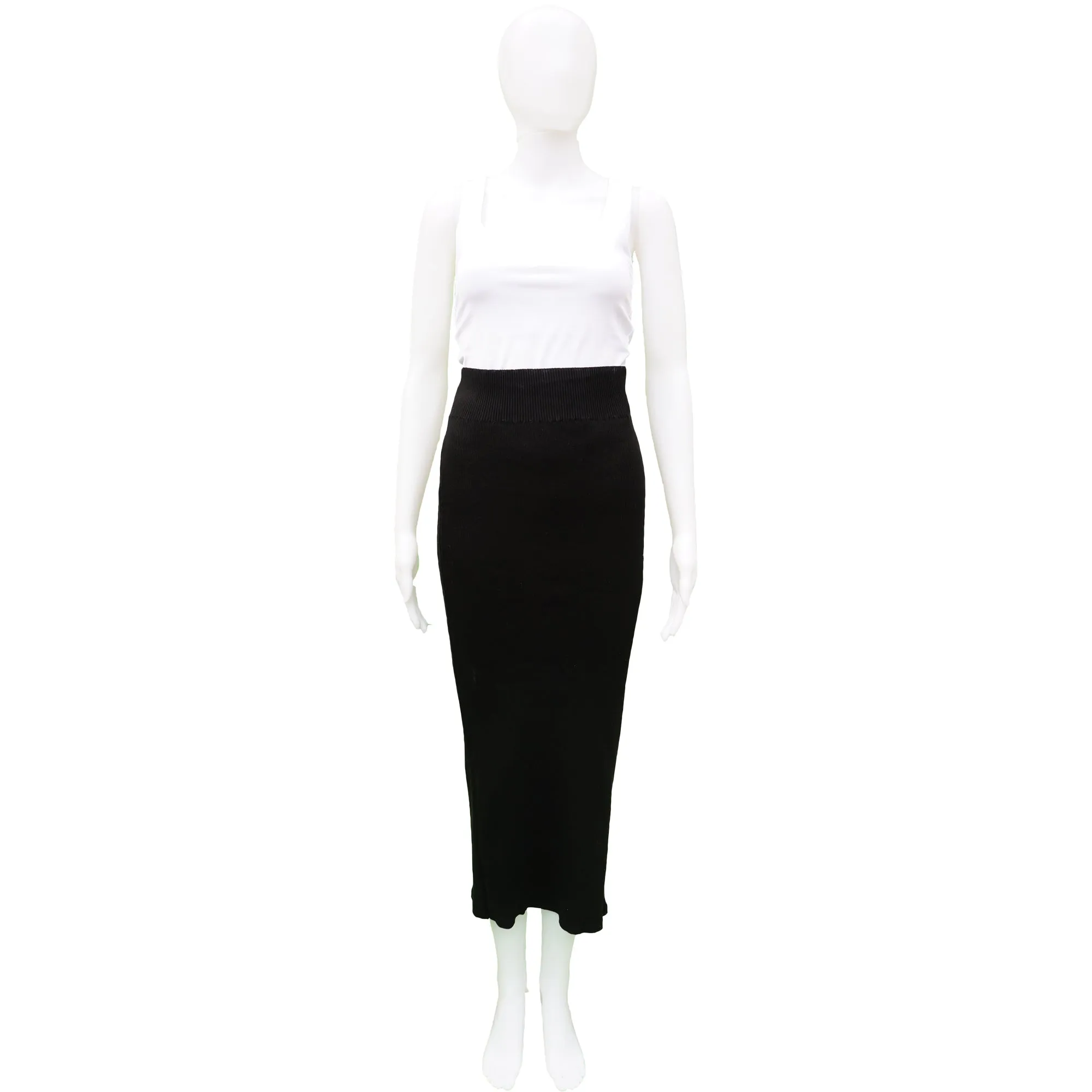 RICK OWENS 2018 COLLLCTION MAXI TUBE KNIT SKIRT