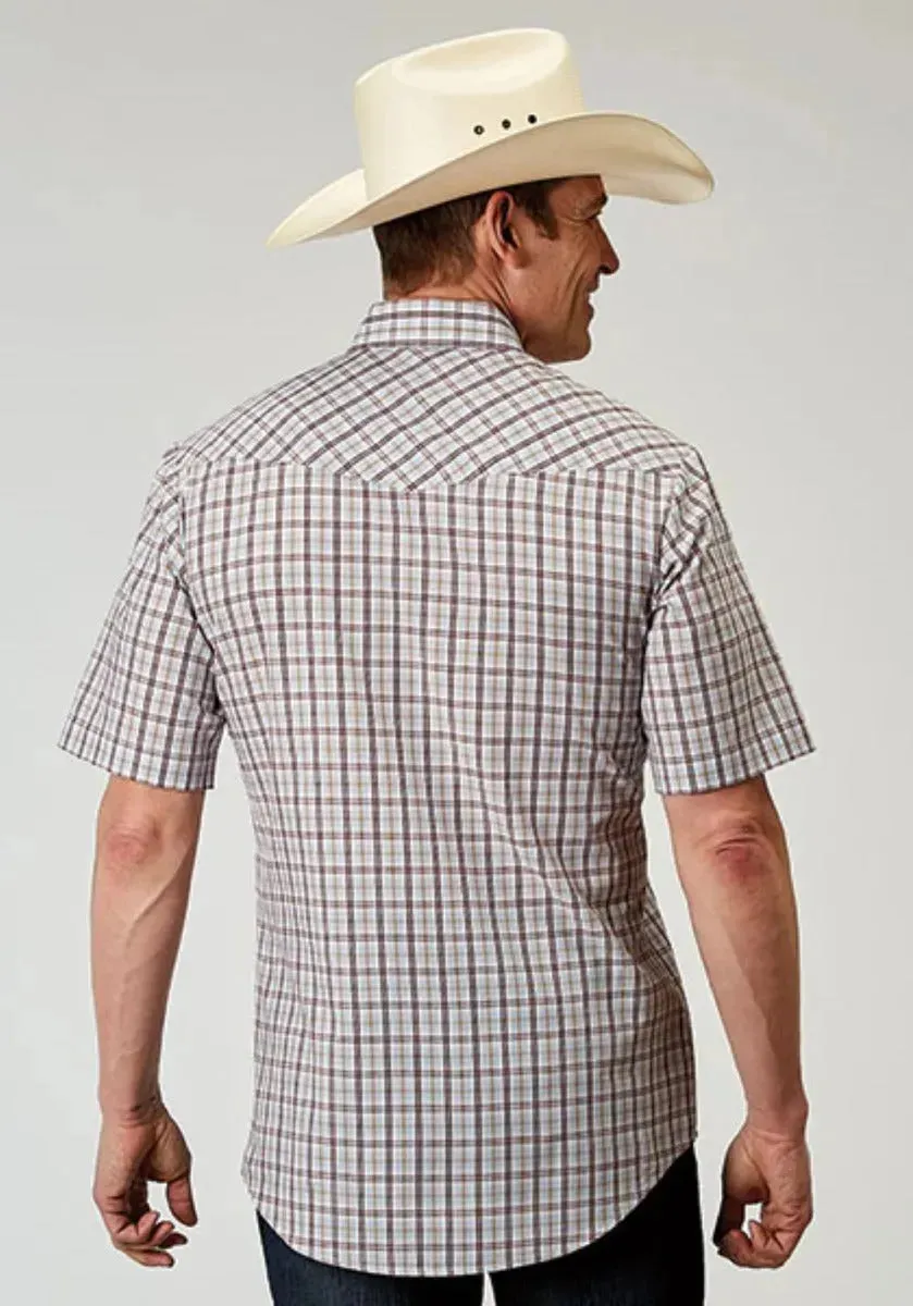 Roper Vintage Plaid (White) - Men's Western Shirt