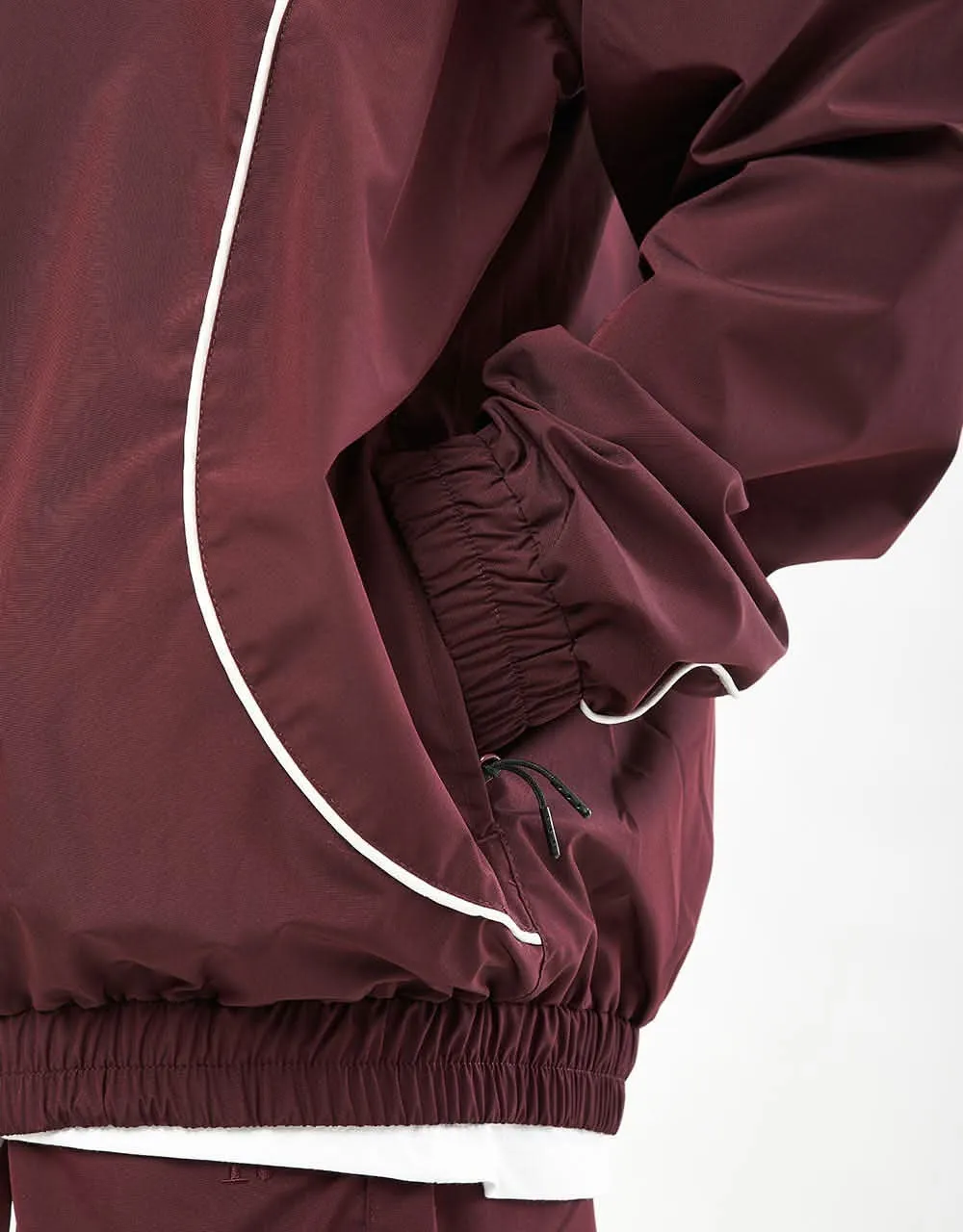 Route One Apex Track Jacket - Burgundy/Ivory