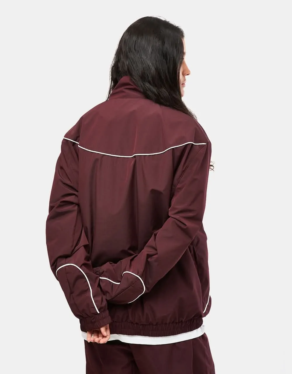 Route One Apex Track Jacket - Burgundy/Ivory