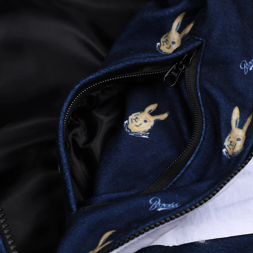 ROYAL FLEECE HOODED JACKET MINI BEAR RABBIT NAVY