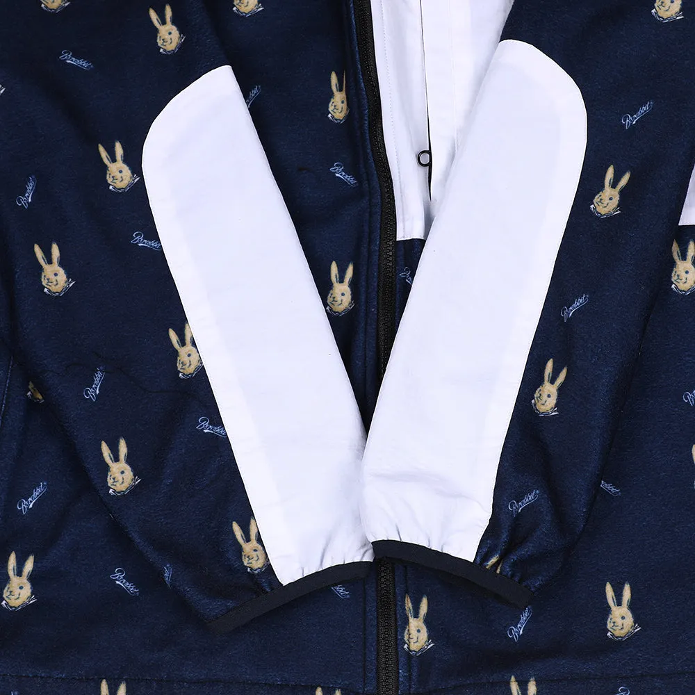 ROYAL FLEECE HOODED JACKET MINI BEAR RABBIT NAVY