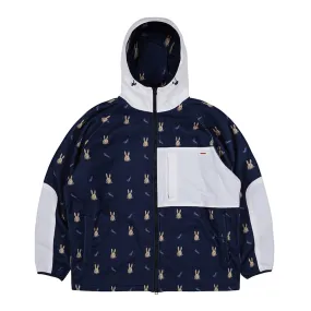 ROYAL FLEECE HOODED JACKET MINI BEAR RABBIT NAVY