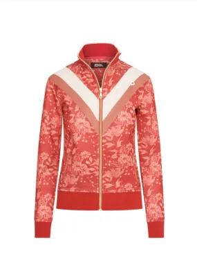 Roze track jacket met bloemenprint | 4Funkyflavours fashion pack