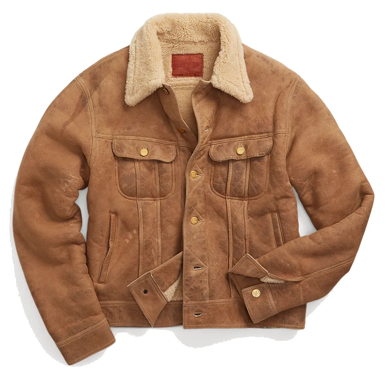 RRL by Ralph Lauren Shearling Jacket Khaki