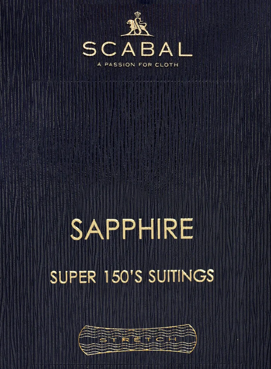 Scabal Sapphire Navy Blue Wool Pants