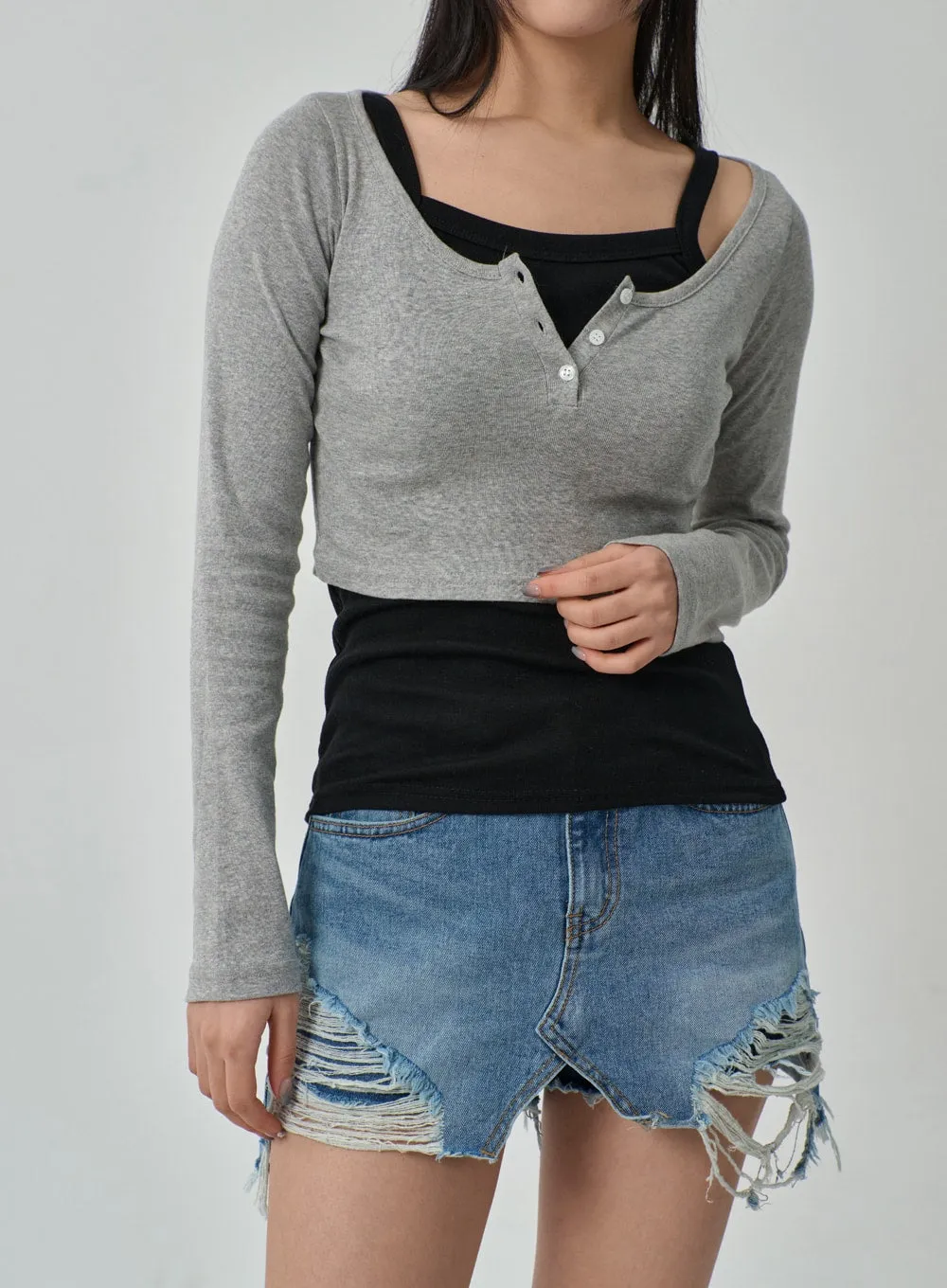 Scoop Neck Cropped Top IF315