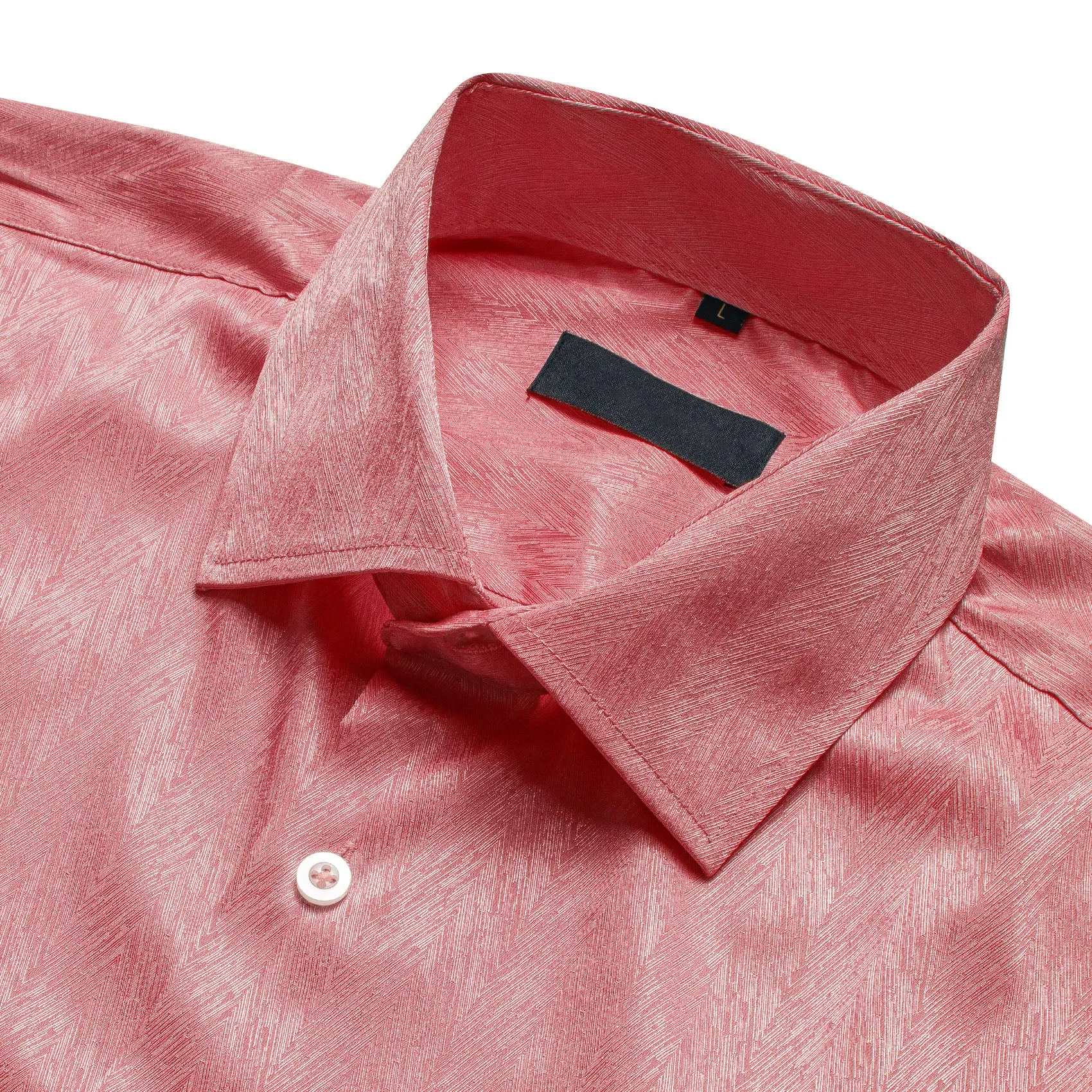 Shock Pink Solid Men's Short Sleeve Shirt