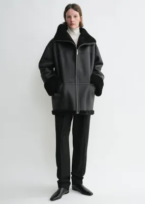 Signature shearling jacket black