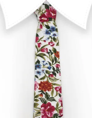 Skinny Floral Tie