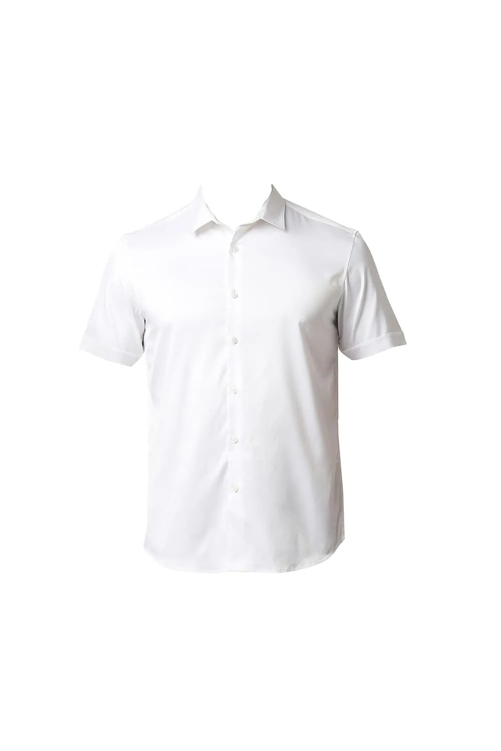 Slim Fit Polyester Stretch Halfsleeves Shirt