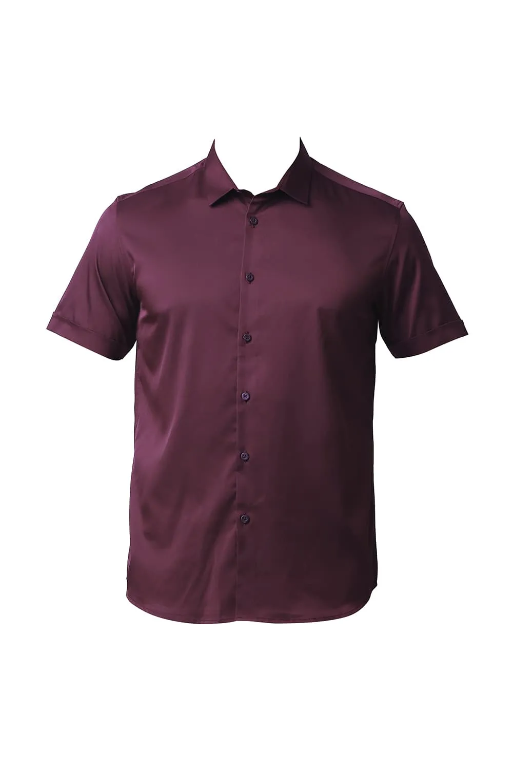 Slim Fit Polyester Stretch Halfsleeves Shirt