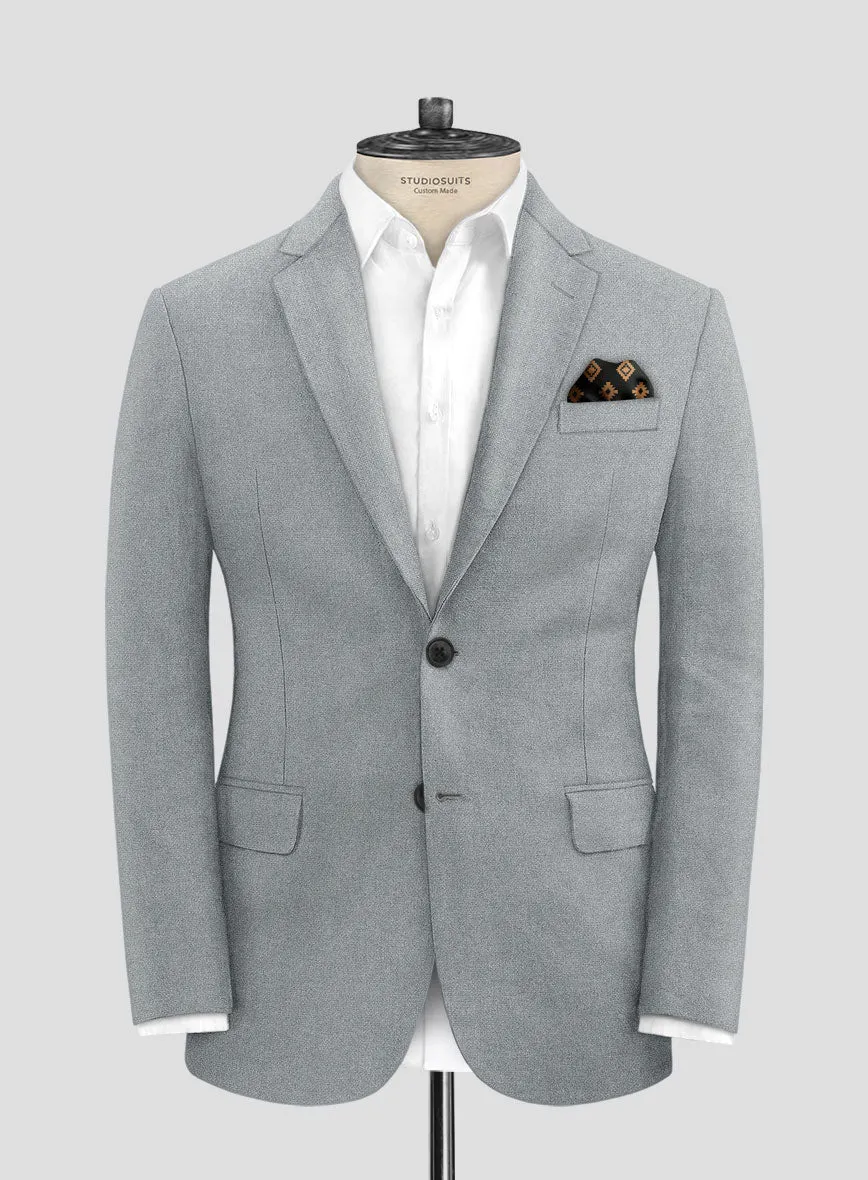 Solbiati Art Du Lin Blue Gray Linen Suit