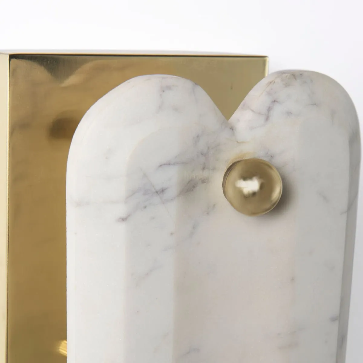 Stein Wall Sconce Gold Metal | White Marble