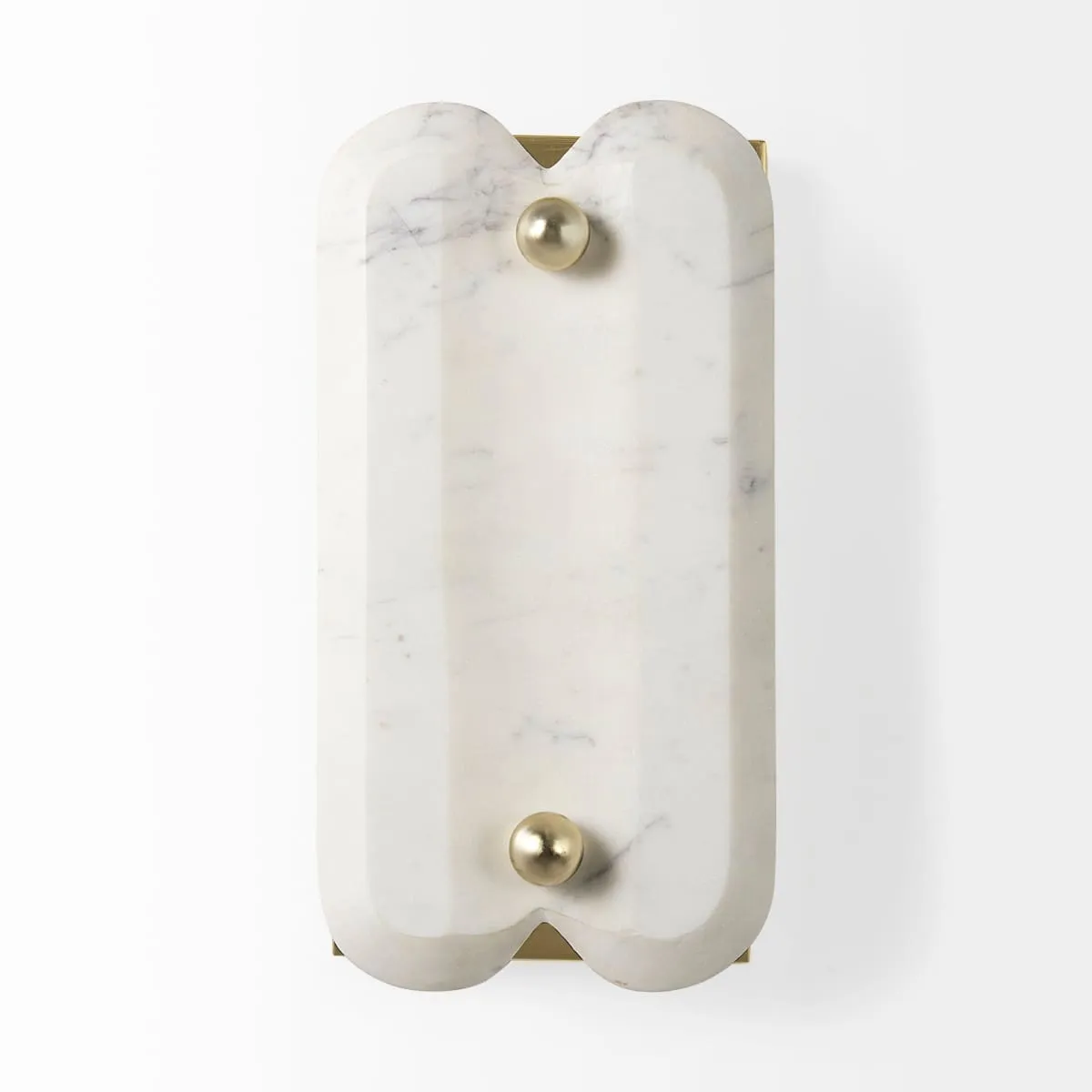 Stein Wall Sconce Gold Metal | White Marble