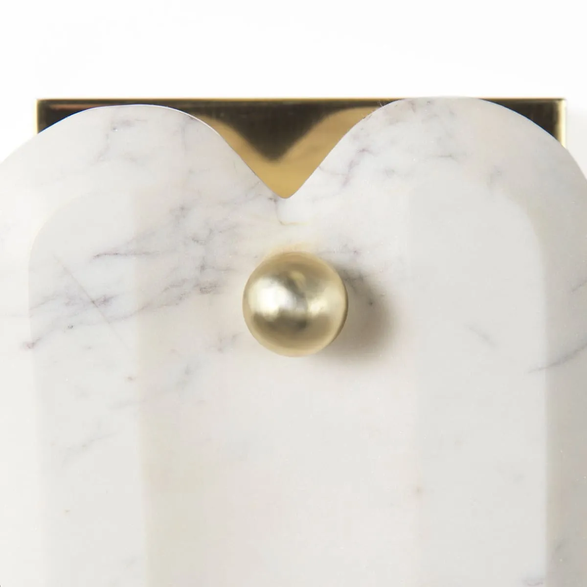 Stein Wall Sconce Gold Metal | White Marble