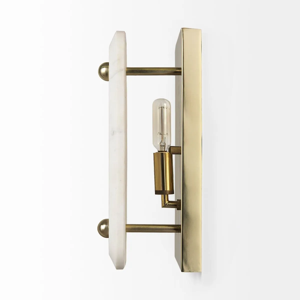 Stein Wall Sconce Gold Metal | White Marble