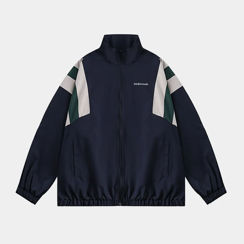 Stripe Flex | Striped Windbreaker Track Jacket