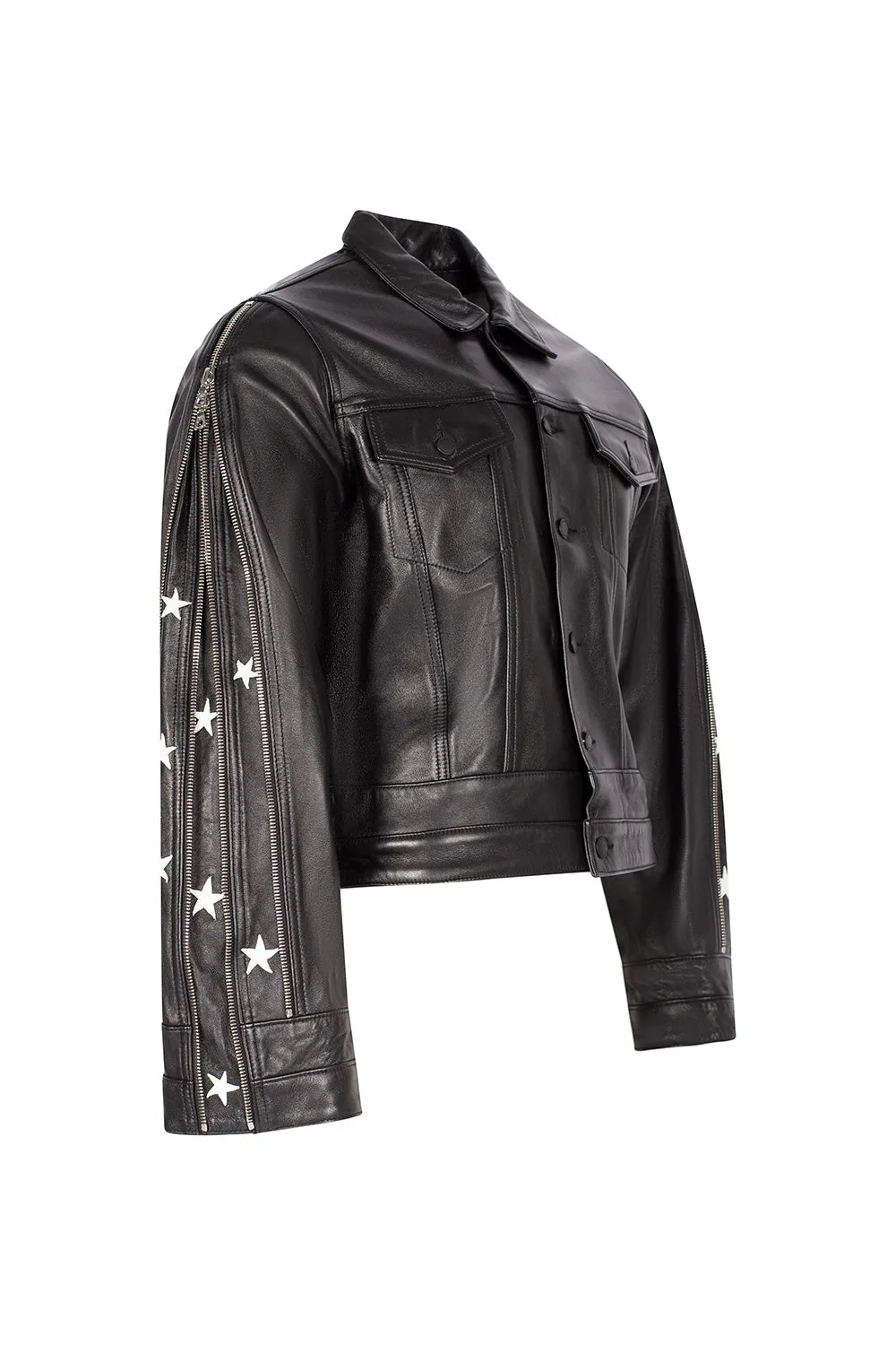 SUNSET RODEO LEATHER JACKET-BLACK