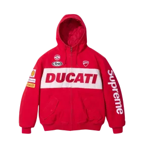 Supreme x Ducati Hooded Racing Jacket 'Red'