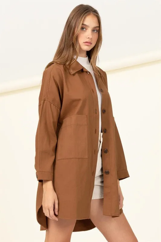 Sweet Fling Oversized Shirt Jacket