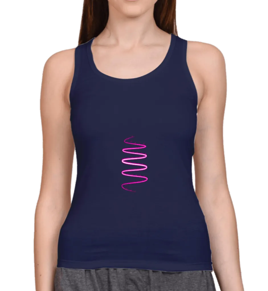 Tank Top with Vertical Spiral Design T03