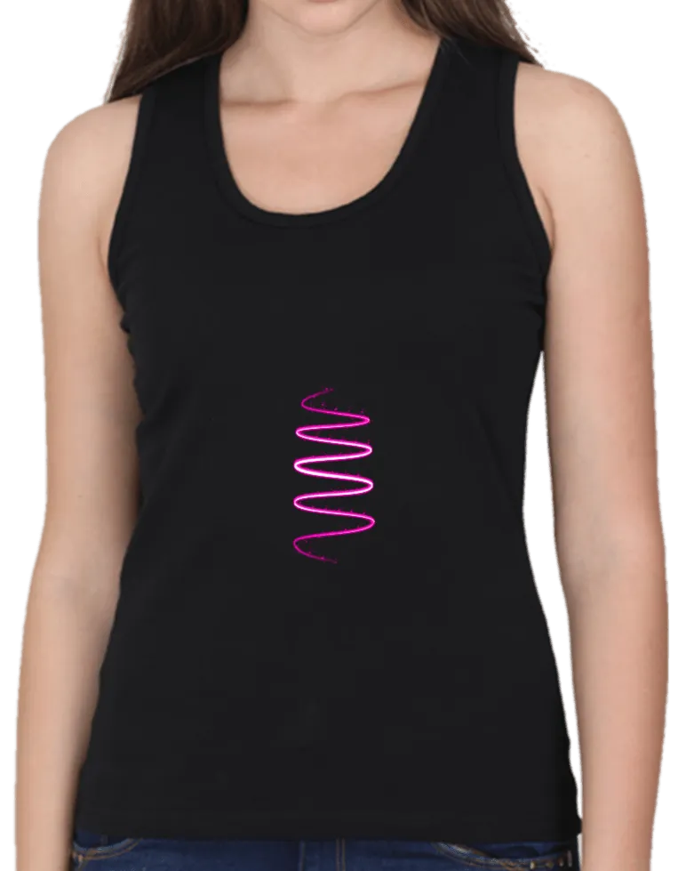 Tank Top with Vertical Spiral Design T03